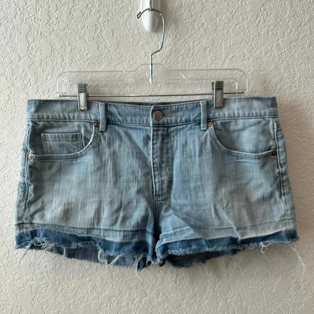 Ann Taylor Loft Jean Shorts with Raw Hem